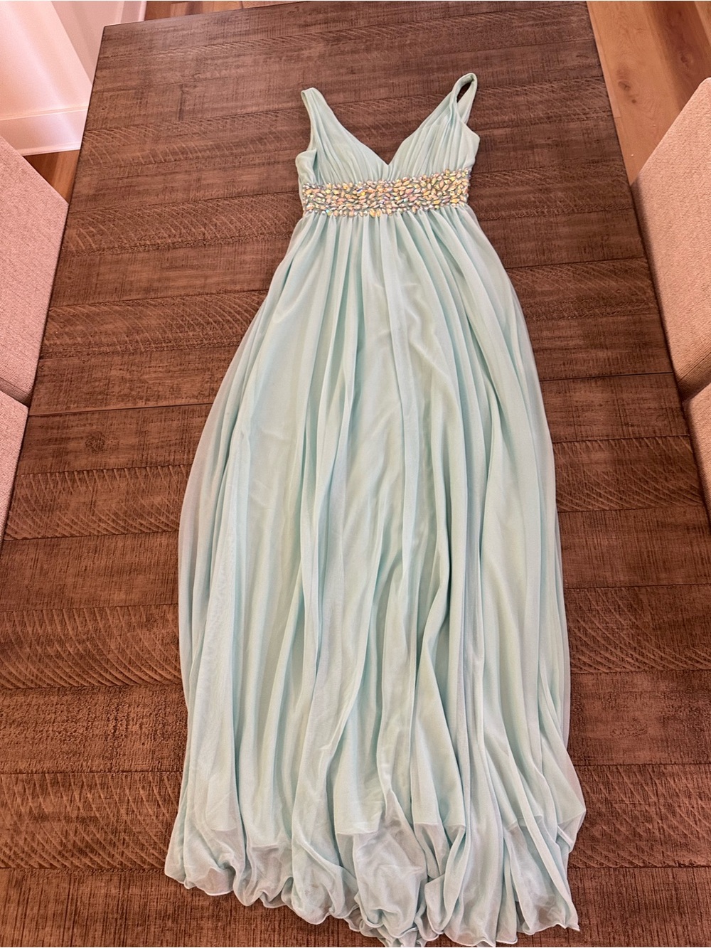 My Michelle Light Mint Pleated Halter Top